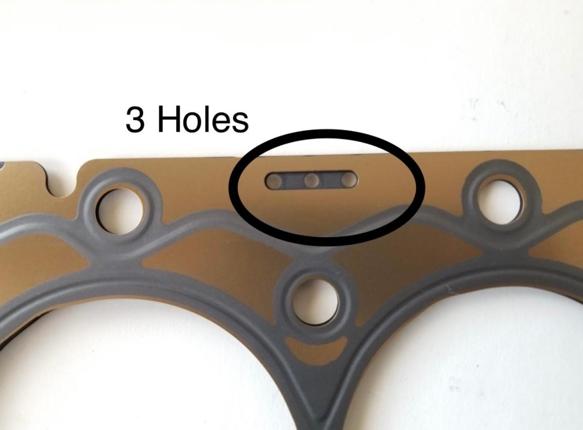 Close-up of DM02 head gasket variant with 3 holes – confirms correct compression ratio type