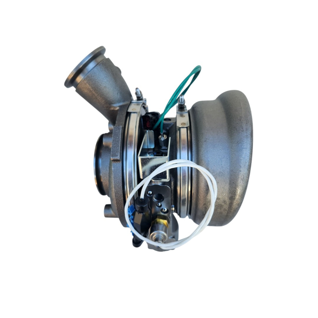 Front view of DZ120173 Aftermarket Turbo for John Deere 8R tractors