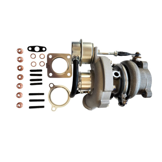 Side view of D24 aftermarket turbo 7030304 – fits Bobcat & Doosan machines